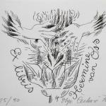 Olga Cechova - Five ex libris (3 x 1976, 1 x 1973) Olga Cechova - Five ex libris (3 x 1976, 1 x 1973)