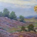 Landscape with birches and heather Landscape with birches and heather