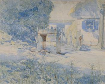 A yard in front of a cottage A yard in front of a cottage