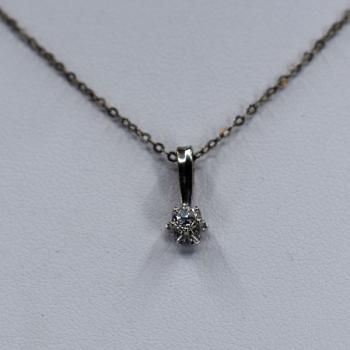 Pendant - white gold, brilliant cut diamond - 2000 Pendant - white gold, brilliant cut diamond - 2000