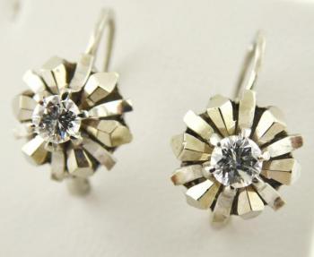 Gold Earrings with Diamonds - white gold, diamond - 1965 Gold Earrings with Diamonds - white gold, diamond - 1965