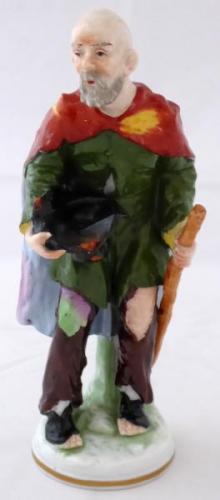 Coloured statuette of a beggar - Schwarza- Saalbah Coloured statuette of a beggar - Schwarza- Saalbah