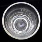 Glass on round solid foot, cut Glass on round solid foot, cut