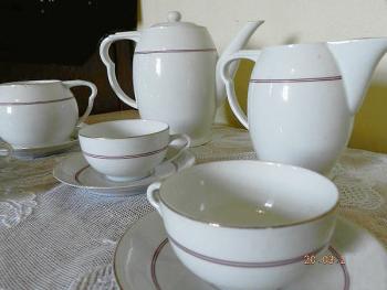 Coffee Set - white porcelain - RGK Tchecoslovaque - 1930 Coffee Set - white porcelain - RGK Tchecoslovaque - 1930