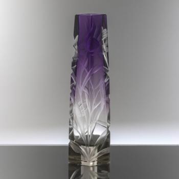 Vase - clear glass, glass violet - 1910 Vase - clear glass, glass violet - 1910