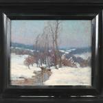 Zdenek Nemastil - Winter landscape with creek Zdenek Nemastil - Winter landscape with creek