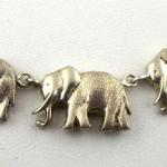 Silver necklace with elephants Silver necklace with elephants