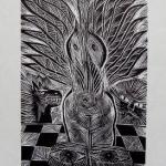 Olga Cechova - Two ex libris Animals, Bird Woman,  Olga Cechova - Two ex libris Animals, Bird Woman,