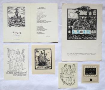 Five graphics and one ink drawing - Zenger, Lander Five graphics and one ink drawing - Zenger, Lander