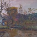 Jaro Svoboda - Cottage with a sluice and trees Jaro Svoboda - Cottage with a sluice and trees