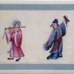 Three Chinese painted scenes from the late 19th ce Three Chinese painted scenes from the late 19th ce