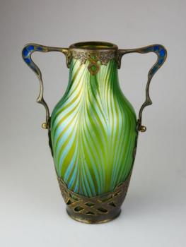 Vase - glass, silver - 1899 Vase - glass, silver - 1899