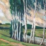 Birches near water - not signed Birches near water - not signed