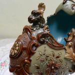 Pedestal Dish - ceramics, majolica - 1900 Pedestal Dish - ceramics, majolica - 1900