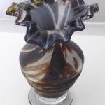 Vase with milk and brown glass Vase with milk and brown glass
