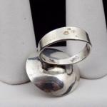 Silver ring with amber - Poland 1963 - 1980 Silver ring with amber - Poland 1963 - 1980