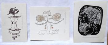 Vera Krumphanzlova - Three exlibris  Vera Krumphanzlova - Three exlibris