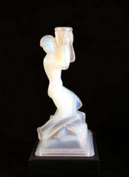 Nude Glass Figurine - opal glass - Josef Riedel, Polubný - 1930 Nude Glass Figurine - opal glass - Josef Riedel, Polubný - 1930