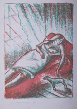 Rambousek, Jan: A half nude laying female Rambousek, Jan: A half nude laying female