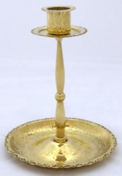 Fine brass candle holder with bowl Fine brass candle holder with bowl