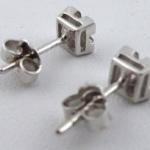 White gold earrings with diamonds White gold earrings with diamonds