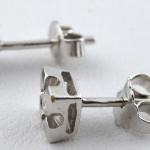 White gold earrings with diamonds White gold earrings with diamonds