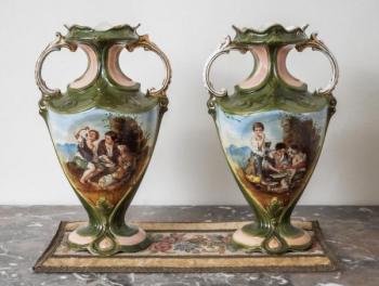 Pair of Porcelain Vases - 1900 Pair of Porcelain Vases - 1900