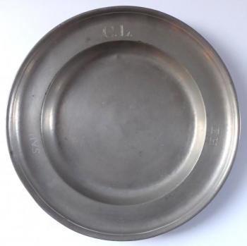Large pewter plate - Joseph Stephan Plazer Large pewter plate - Joseph Stephan Plazer