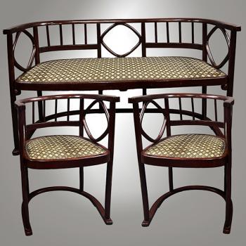 Sofa Set - stained beech - Josef Hoffmann (1870 - 1956) - 1912 Sofa Set - stained beech - Josef Hoffmann (1870 - 1956) - 1912