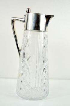 Carafe - cut glass, silver - 1910 Carafe - cut glass, silver - 1910