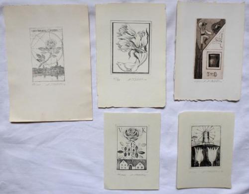 Marie Michaela Sechtlova - Five exlibris Marie Michaela Sechtlova - Five exlibris