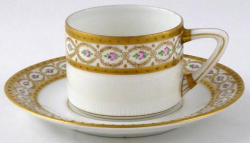 Art Nouveau mocca cup, gilded wreath - Epiag Art Nouveau mocca cup, gilded wreath - Epiag