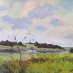 Lada Ehrlich - Landscape with a pair of rowan tree Lada Ehrlich - Landscape with a pair of rowan tree
