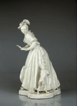 Porcelain Lady Figurine - white porcelain - Nymphenburg, Franz Anton Bustelli - 1840 Porcelain Lady Figurine - white porcelain - Nymphenburg, Franz Anton Bustelli - 1840