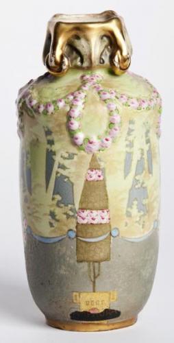 Porcelain Vase - white porcelain - AMPHORA, Riessner-Stellmacher a Kessel, Turn-Teplitz - 1900 Porcelain Vase - white porcelain - AMPHORA, Riessner-Stellmacher a Kessel, Turn-Teplitz - 1900