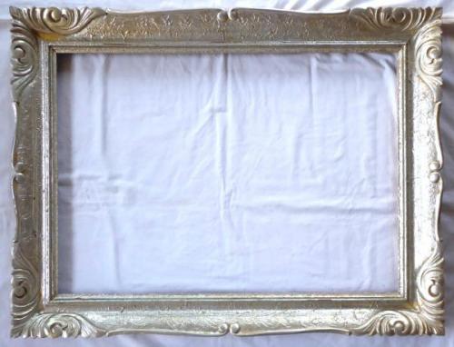 Silver frame with cut corners Silver frame with cut corners