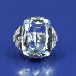 Au 585/1000/ 7.85 g, aquamarine 12.6 ct, brilliant-cut diamonds approx. 0.42 ct Au 585/1000/ 7.85 g, aquamarine 12.6 ct, brilliant-cut diamonds approx. 0.42 ct
