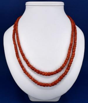 Coral Necklace - gold, coral - 1880 Coral Necklace - gold, coral - 1880