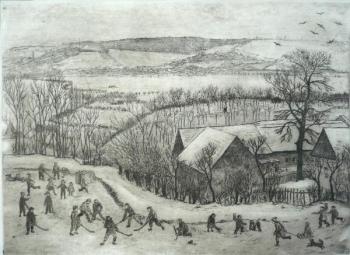 Jindrich Mahelka - Children at the ice rink Jindrich Mahelka - Children at the ice rink