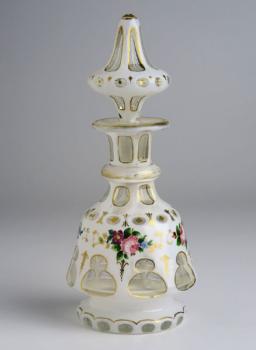 Flacon - clear glass, milk glass - 1850 Flacon - clear glass, milk glass - 1850