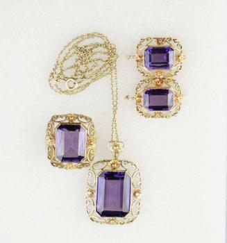 Set of Jewelry - gold, amethyst - 1935 Set of Jewelry - gold, amethyst - 1935