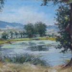 On the dam of the pond On the dam of the pond