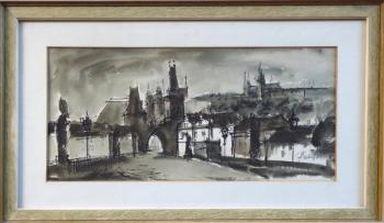 Rubes - On the Charles Bridge overlooking Hradcany Rubes - On the Charles Bridge overlooking Hradcany