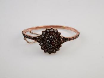 Garnet Bracelet - copper, Almandine - 1900 Garnet Bracelet - copper, Almandine - 1900