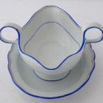 Sauce bowl, gold and blue line - Meissen Sauce bowl, gold and blue line - Meissen