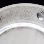Silver round tray, star with crescent moon -Turkey Silver round tray, star with crescent moon -Turkey