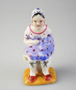 Porcelain Girl Figurine - painted porcelain - 1860 Porcelain Girl Figurine - painted porcelain - 1860