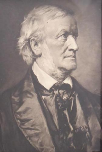 A frame with a portrait of the composer Wagner A frame with a portrait of the composer Wagner