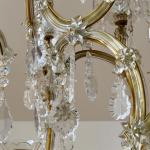 Twelve Light Chandelier - crystal, brass - 1890 Twelve Light Chandelier - crystal, brass - 1890