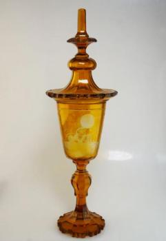 Glass Goblet - amber glass - 1860 Glass Goblet - amber glass - 1860